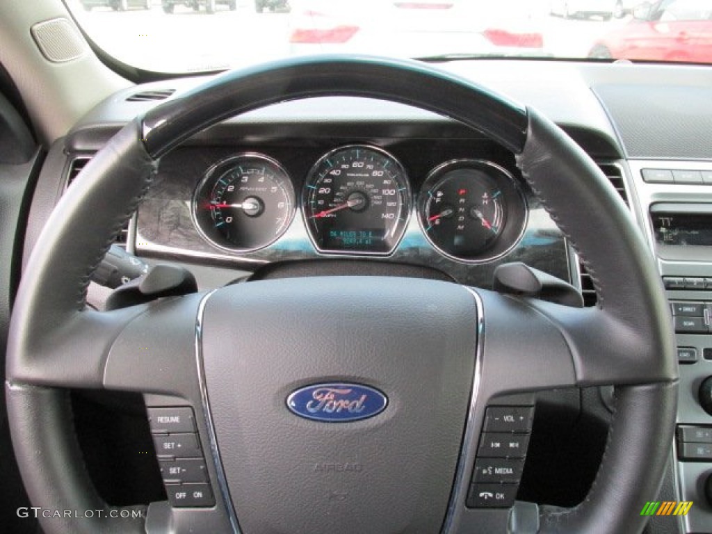 2012 Ford Taurus Limited AWD Charcoal Black Steering Wheel Photo #79438211