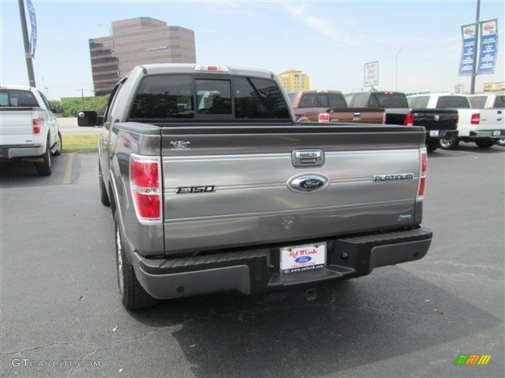 2010 F150 Platinum SuperCrew - Sterling Grey Metallic / Medium Stone Leather/Sienna Brown photo #7