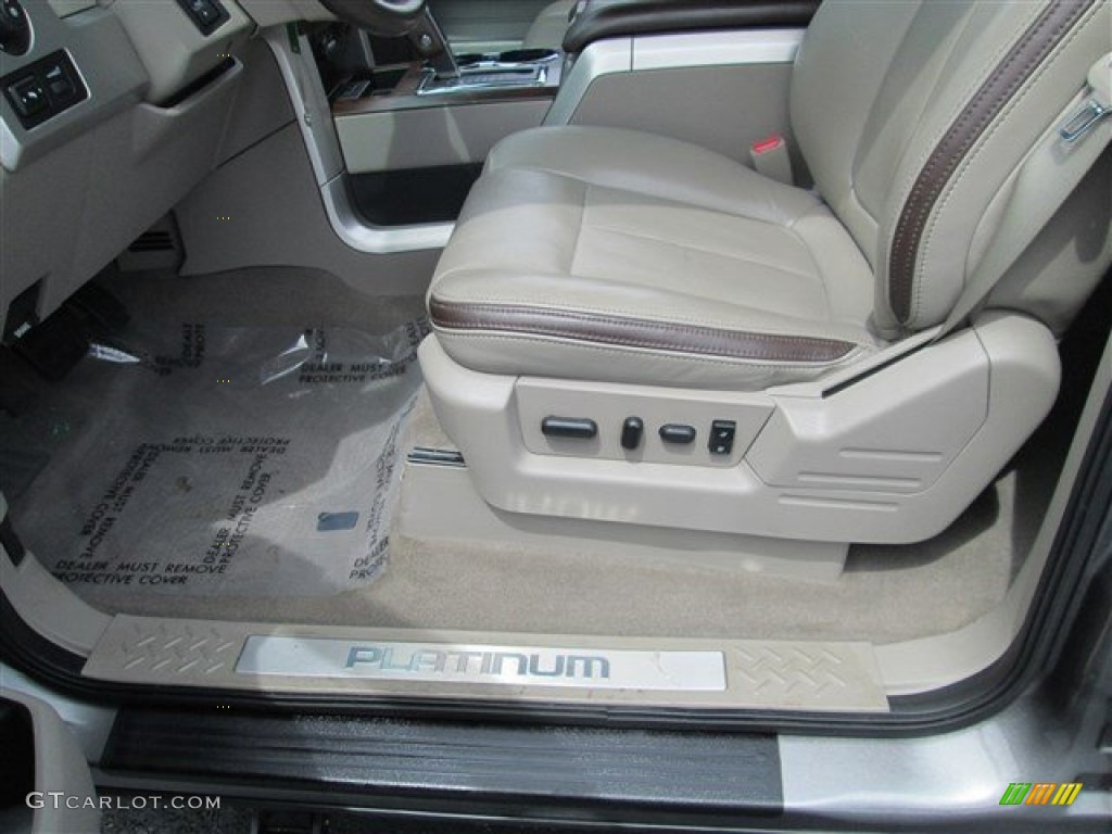 2010 F150 Platinum SuperCrew - Sterling Grey Metallic / Medium Stone Leather/Sienna Brown photo #12