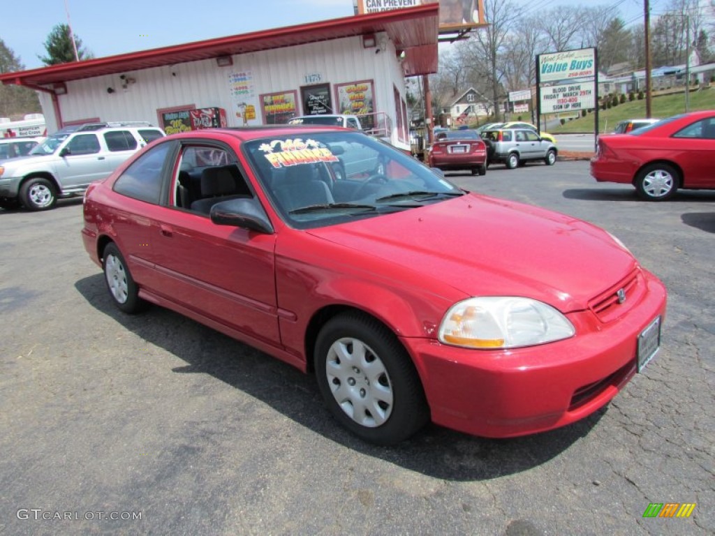 1998 Civic DX Coupe - Milano Red / Gray photo #1