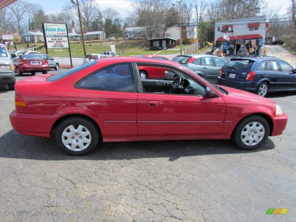 1998 Civic DX Coupe - Milano Red / Gray photo #3