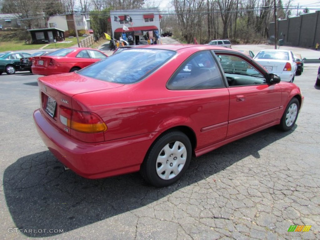 1998 Civic DX Coupe - Milano Red / Gray photo #4