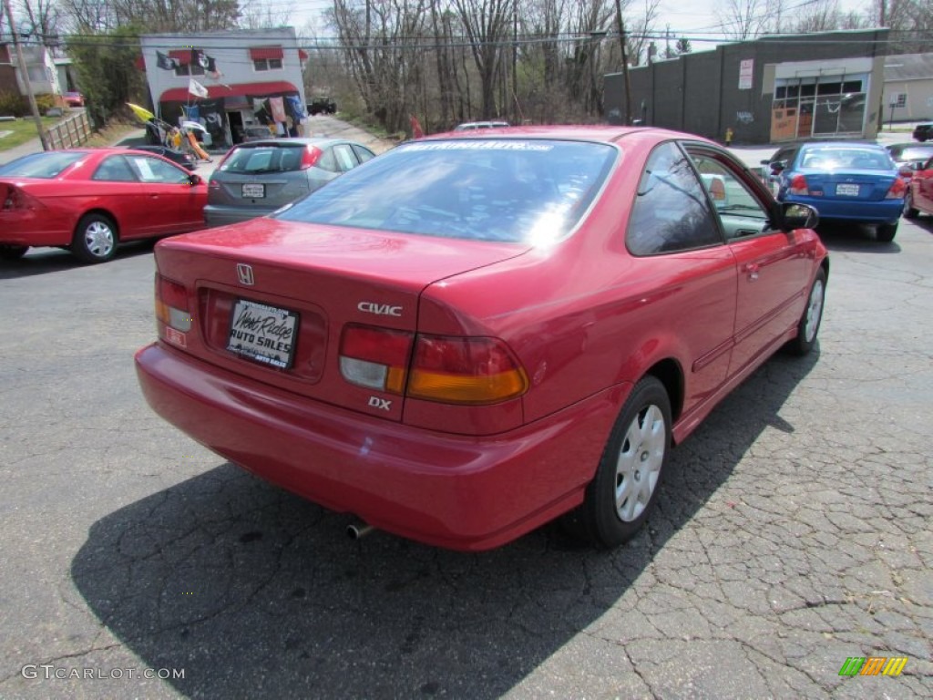 1998 Civic DX Coupe - Milano Red / Gray photo #5