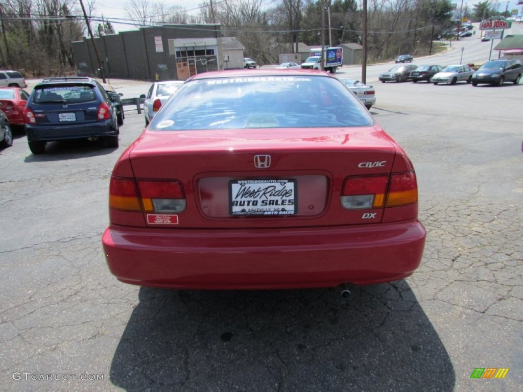 1998 Civic DX Coupe - Milano Red / Gray photo #6