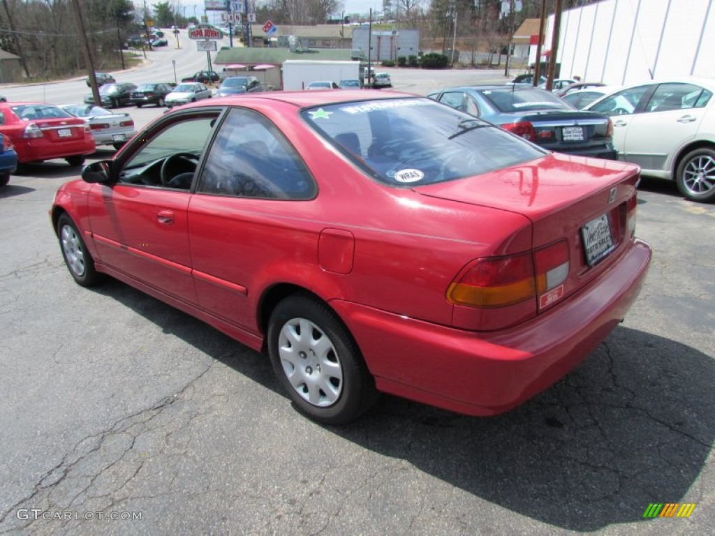 1998 Civic DX Coupe - Milano Red / Gray photo #7
