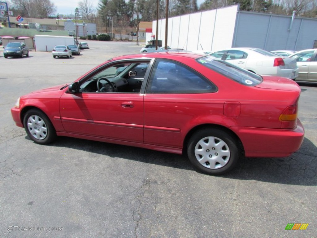 1998 Civic DX Coupe - Milano Red / Gray photo #8