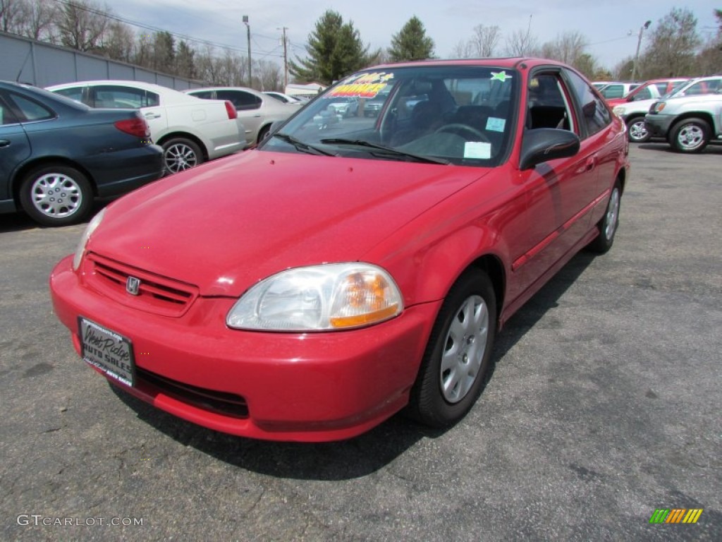 1998 Civic DX Coupe - Milano Red / Gray photo #11