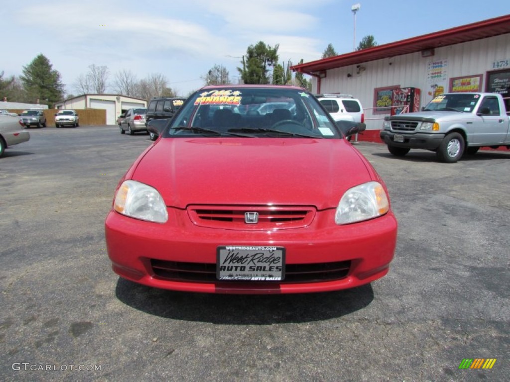 1998 Civic DX Coupe - Milano Red / Gray photo #12