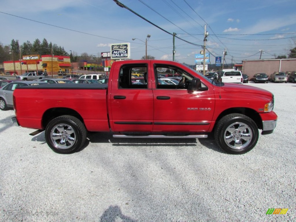 2005 Ram 1500 SLT Quad Cab 4x4 - Flame Red / Dark Slate Gray photo #3