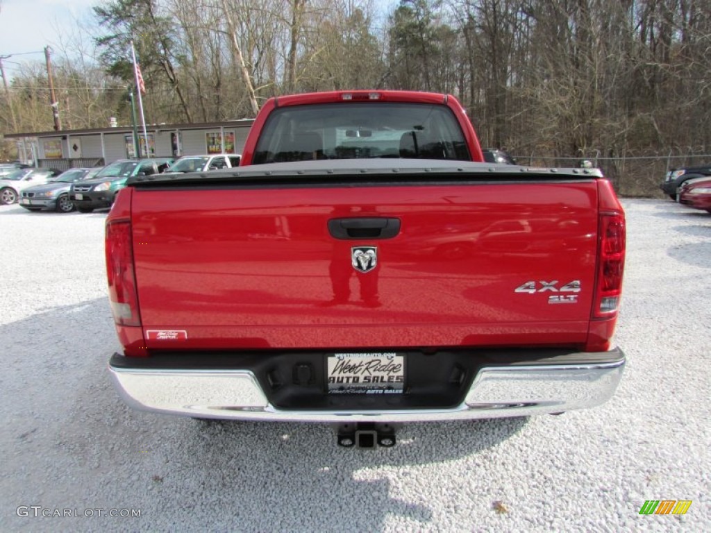 2005 Ram 1500 SLT Quad Cab 4x4 - Flame Red / Dark Slate Gray photo #5