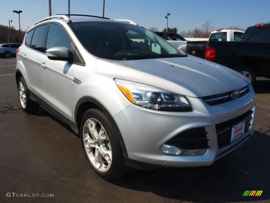 2013 Escape Titanium 2.0L EcoBoost - Ingot Silver Metallic / Charcoal Black photo #2