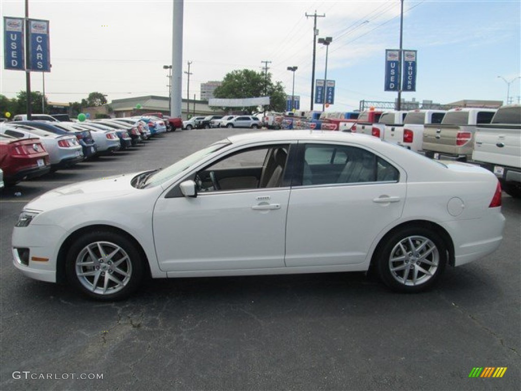 2011 Fusion SEL - White Suede / Medium Light Stone photo #6