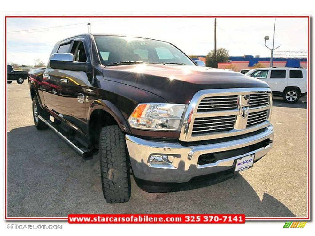 2012 Ram 2500 HD Laramie Longhorn Mega Cab 4x4 - Deep Molten Red Pearl / Light Pebble Beige/Bark Brown photo #12