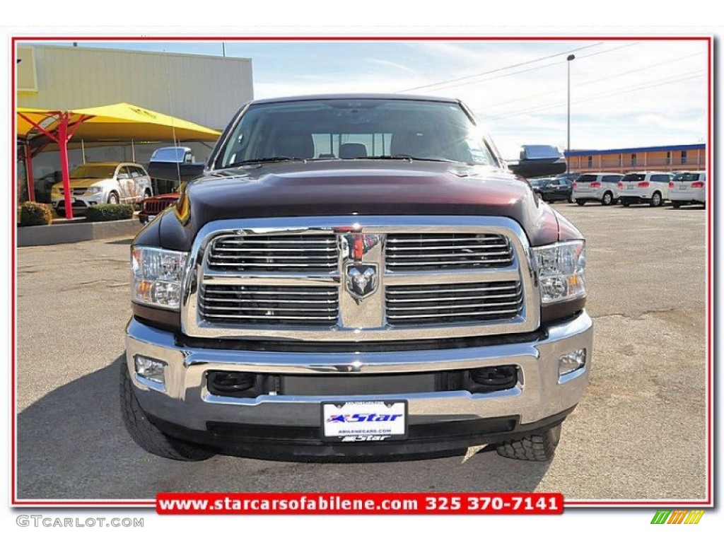 2012 Ram 2500 HD Laramie Longhorn Mega Cab 4x4 - Deep Molten Red Pearl / Light Pebble Beige/Bark Brown photo #14