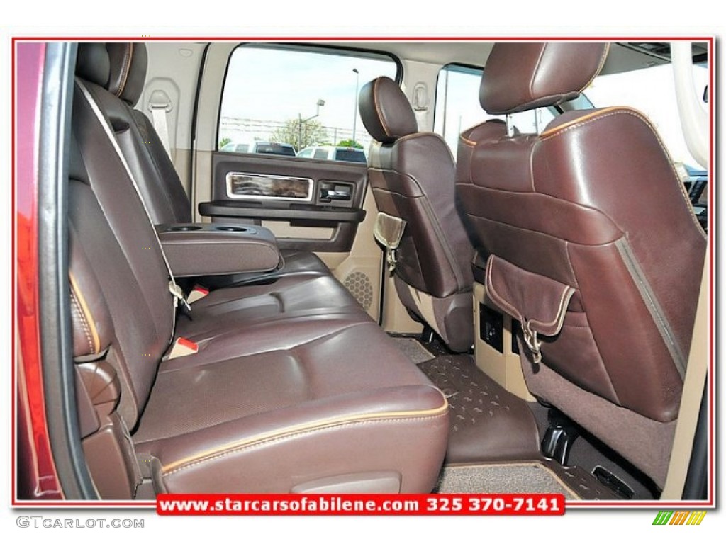 2012 Ram 2500 HD Laramie Longhorn Mega Cab 4x4 - Deep Molten Red Pearl / Light Pebble Beige/Bark Brown photo #31