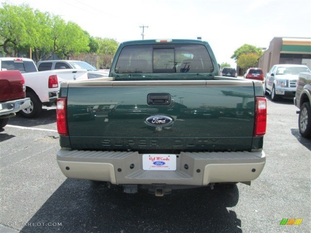 2009 F250 Super Duty King Ranch Crew Cab 4x4 - Forest Green Metallic / Chaparral Leather photo #7