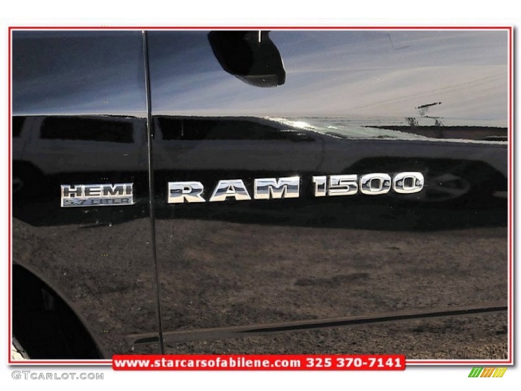 2012 Ram 1500 Lone Star Crew Cab 4x4 - Black / Light Pebble Beige/Bark Brown photo #2