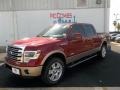 2013 Ruby Red Metallic Ford F150 Lariat SuperCrew 4x4  photo #2