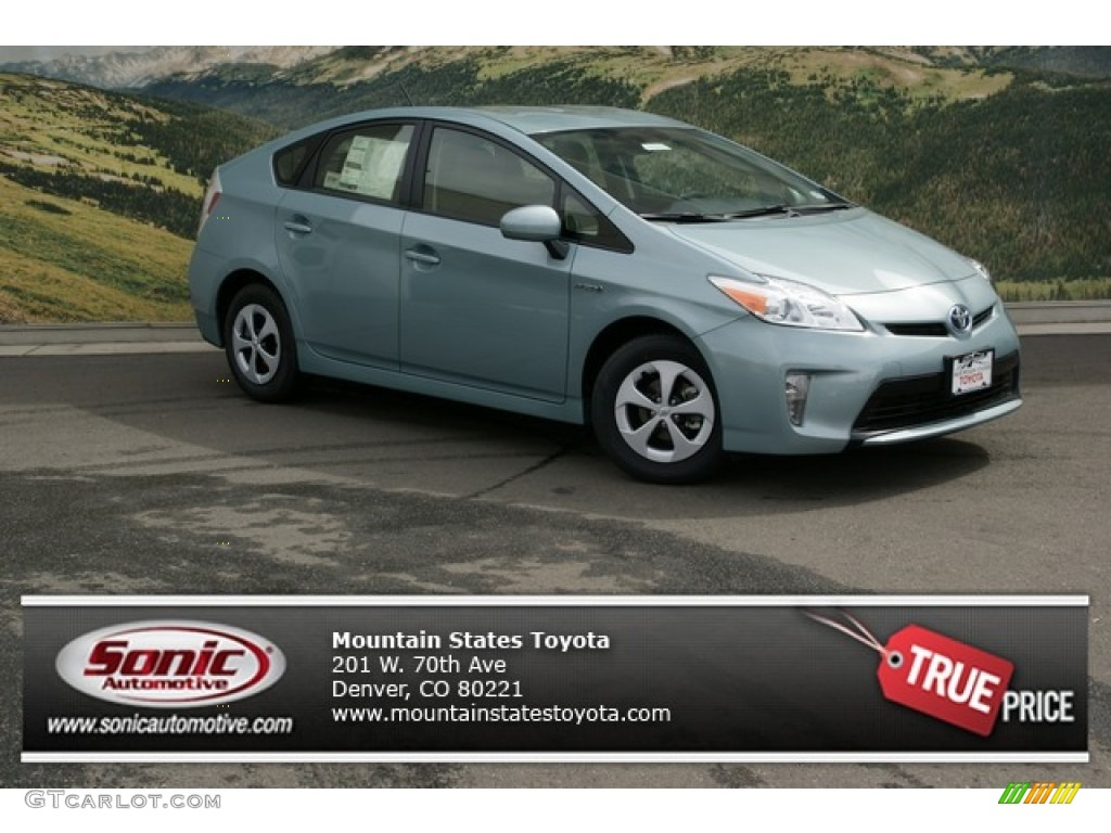 2013 Prius Three Hybrid - Sea Glass Pearl / Dark Gray photo #1