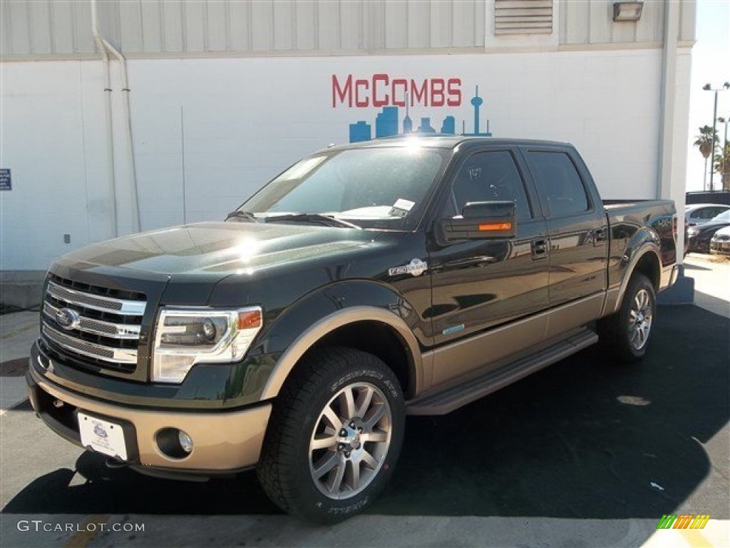 2013 F150 King Ranch SuperCrew 4x4 - Green Gem Metallic / King Ranch Chaparral Leather photo #2