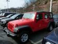 2013 Rock Lobster Red Jeep Wrangler Unlimited Sport 4x4  photo #1