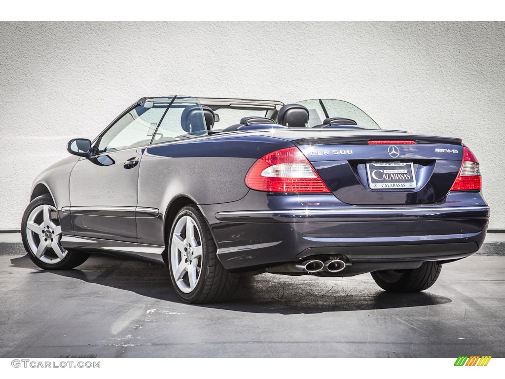 2006 CLK 500 Cabriolet - Capri Blue Metallic / Black photo #10