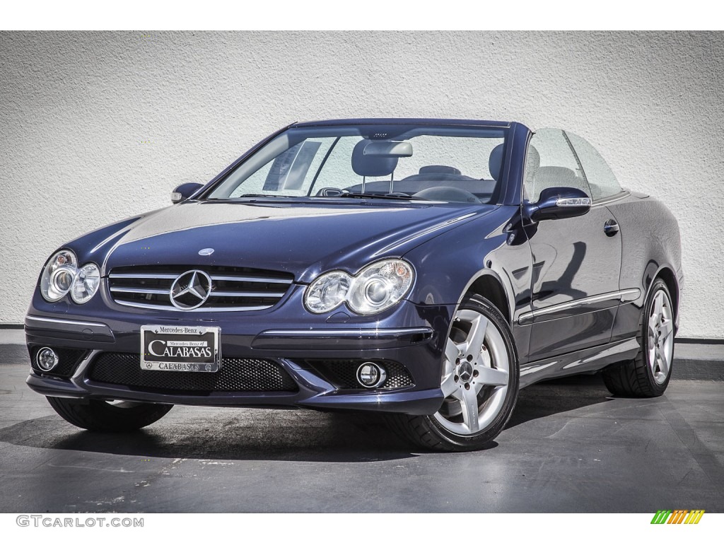 2006 CLK 500 Cabriolet - Capri Blue Metallic / Black photo #12