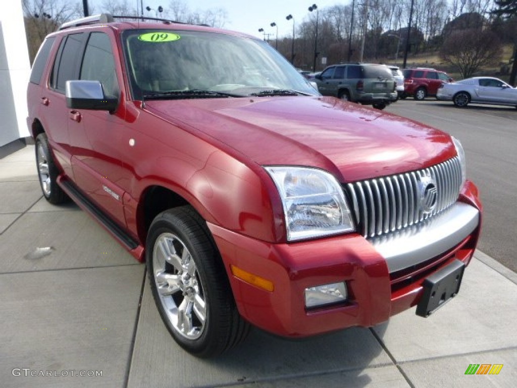 2009 Mountaineer Premier AWD - Sangria Red Metallic / Camel/Sand photo #7