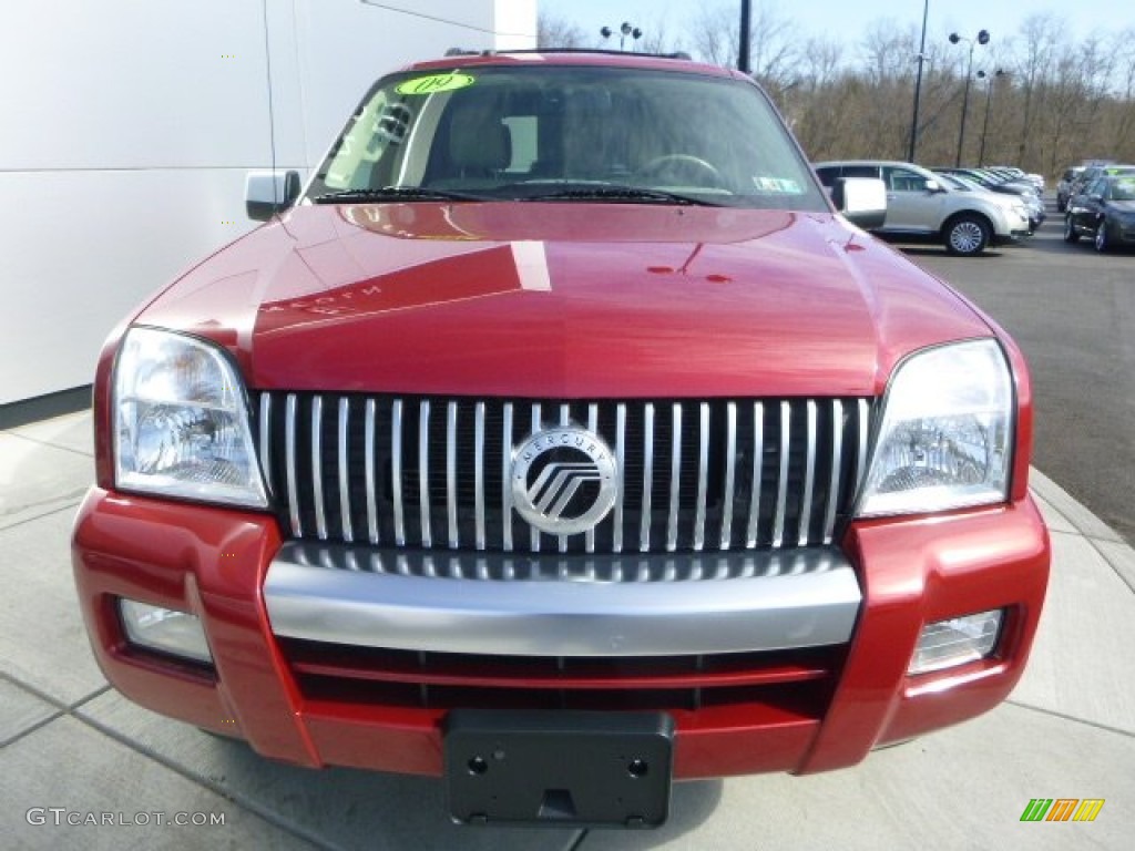 2009 Mountaineer Premier AWD - Sangria Red Metallic / Camel/Sand photo #8