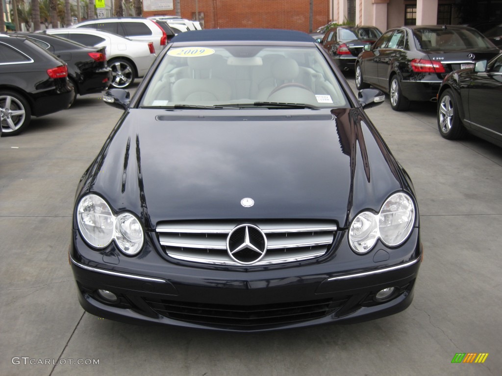 2009 CLK 350 Cabriolet - Capri Blue Metallic / Stone photo #6