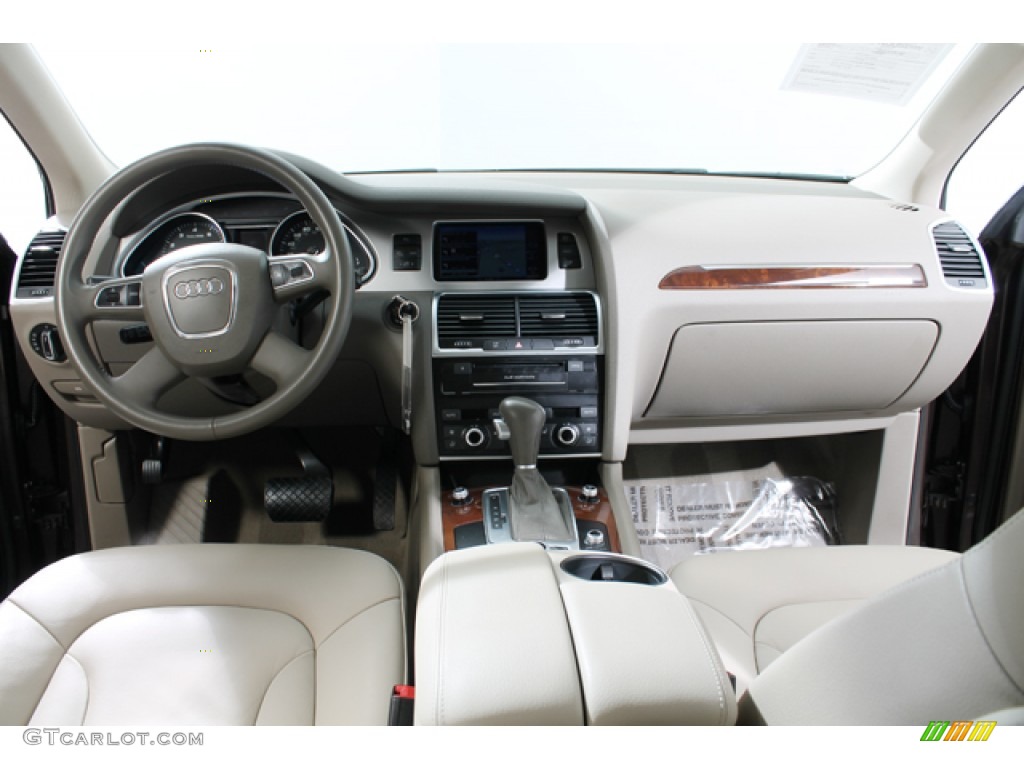 2010 Audi Q7 3.6 Premium Plus quattro Cardamom Beige Dashboard Photo #79452293