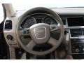 2010 Audi Q7 Cardamom Beige Interior Steering Wheel Photo