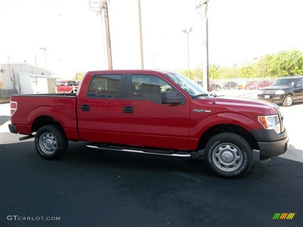 2013 F150 XL SuperCrew - Vermillion Red / Steel Gray photo #10