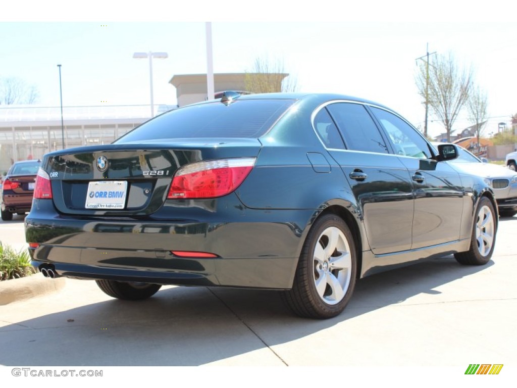 2008 5 Series 528i Sedan - Deep Green Metallic / Natural Brown photo #4