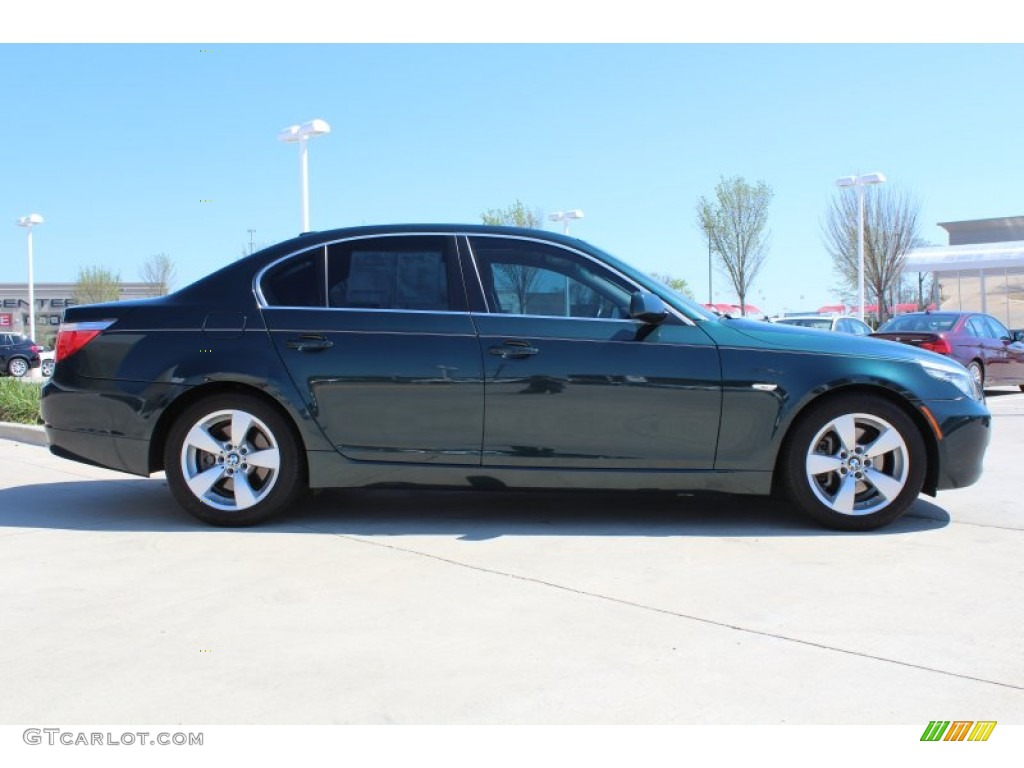 2008 5 Series 528i Sedan - Deep Green Metallic / Natural Brown photo #6