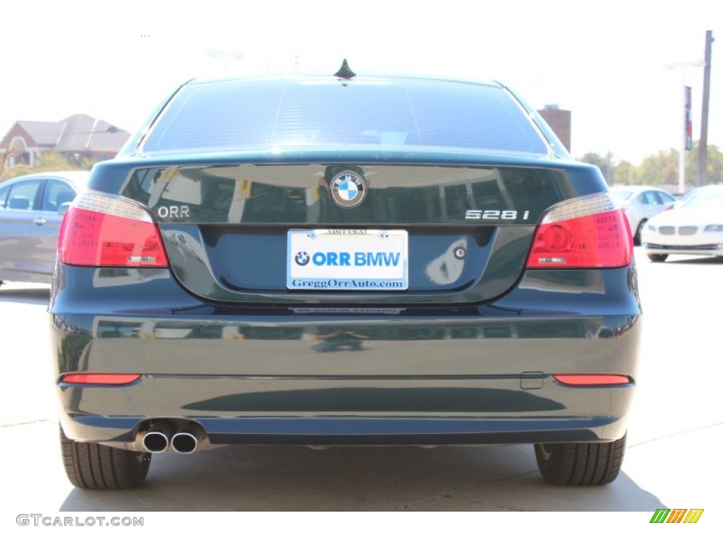 2008 5 Series 528i Sedan - Deep Green Metallic / Natural Brown photo #8