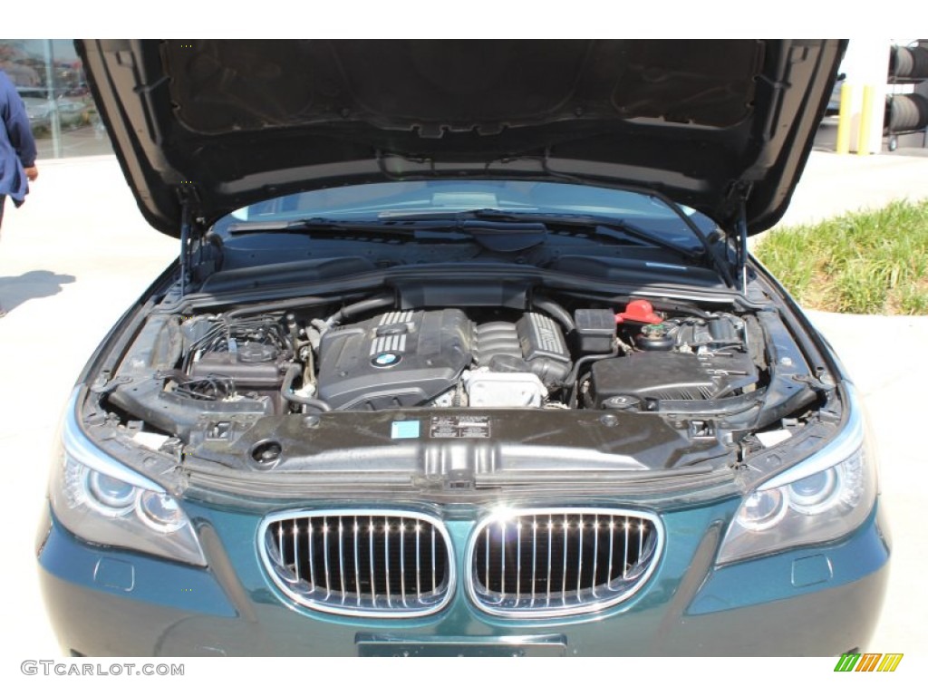 2008 5 Series 528i Sedan - Deep Green Metallic / Natural Brown photo #9