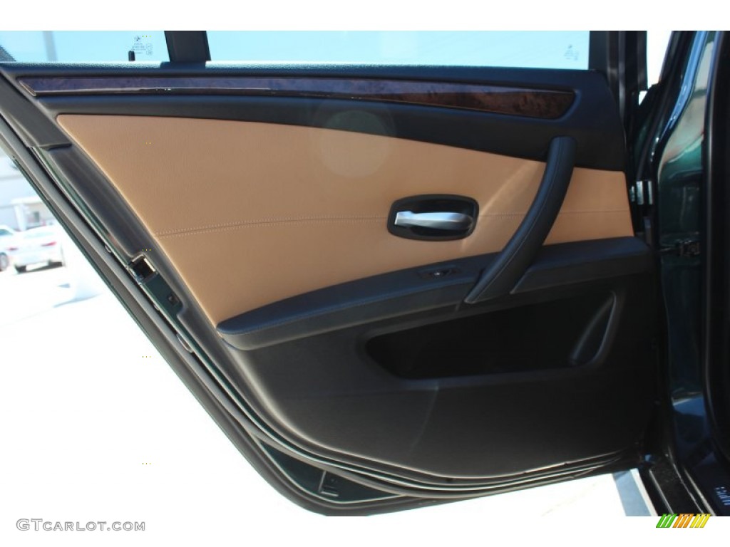2008 5 Series 528i Sedan - Deep Green Metallic / Natural Brown photo #18