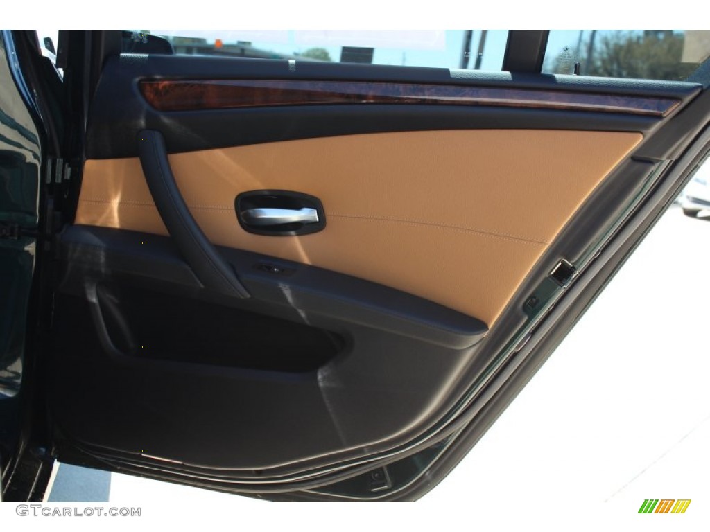 2008 5 Series 528i Sedan - Deep Green Metallic / Natural Brown photo #20