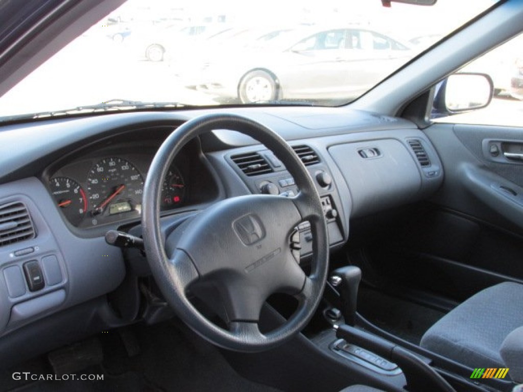 2002 Accord LX Sedan - Eternal Blue Pearl / Quartz Gray photo #11