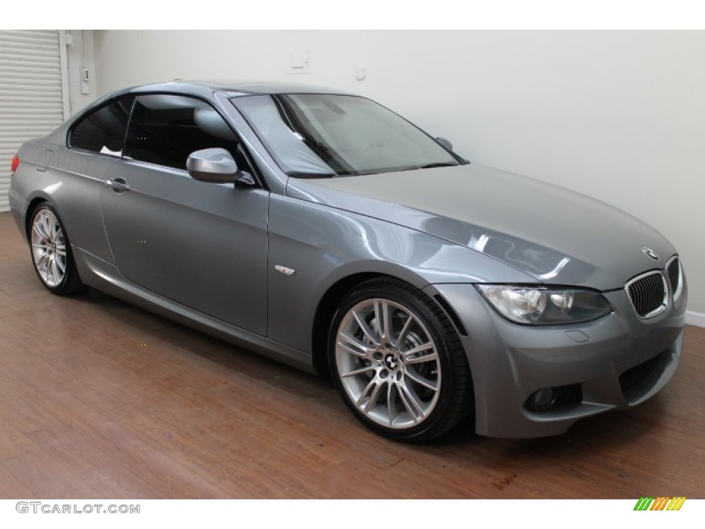 2010 3 Series 335i Coupe - Space Gray Metallic / Black photo #2