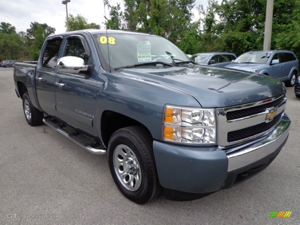 2008 Silverado 1500 LT Crew Cab - Blue Granite Metallic / Light Titanium/Ebony Accents photo #10