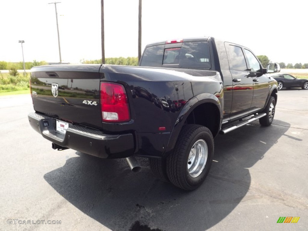 2012 Ram 3500 HD Laramie Limited Mega Cab 4x4 Dually - Black / Dark Slate photo #5