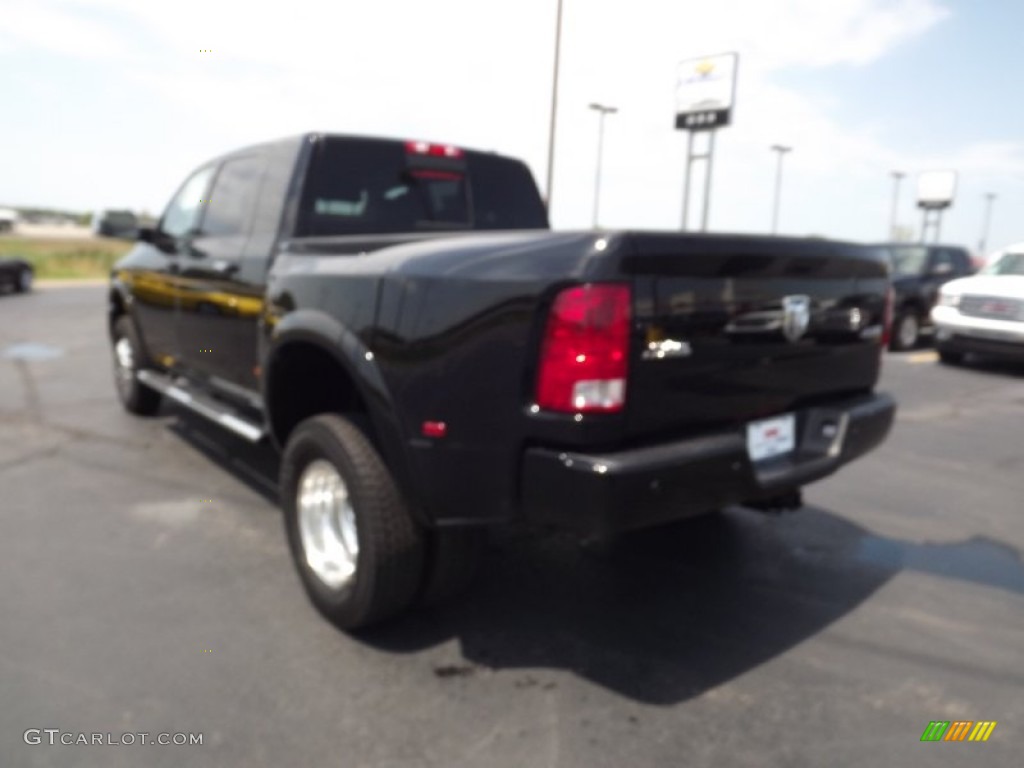 2012 Ram 3500 HD Laramie Limited Mega Cab 4x4 Dually - Black / Dark Slate photo #7