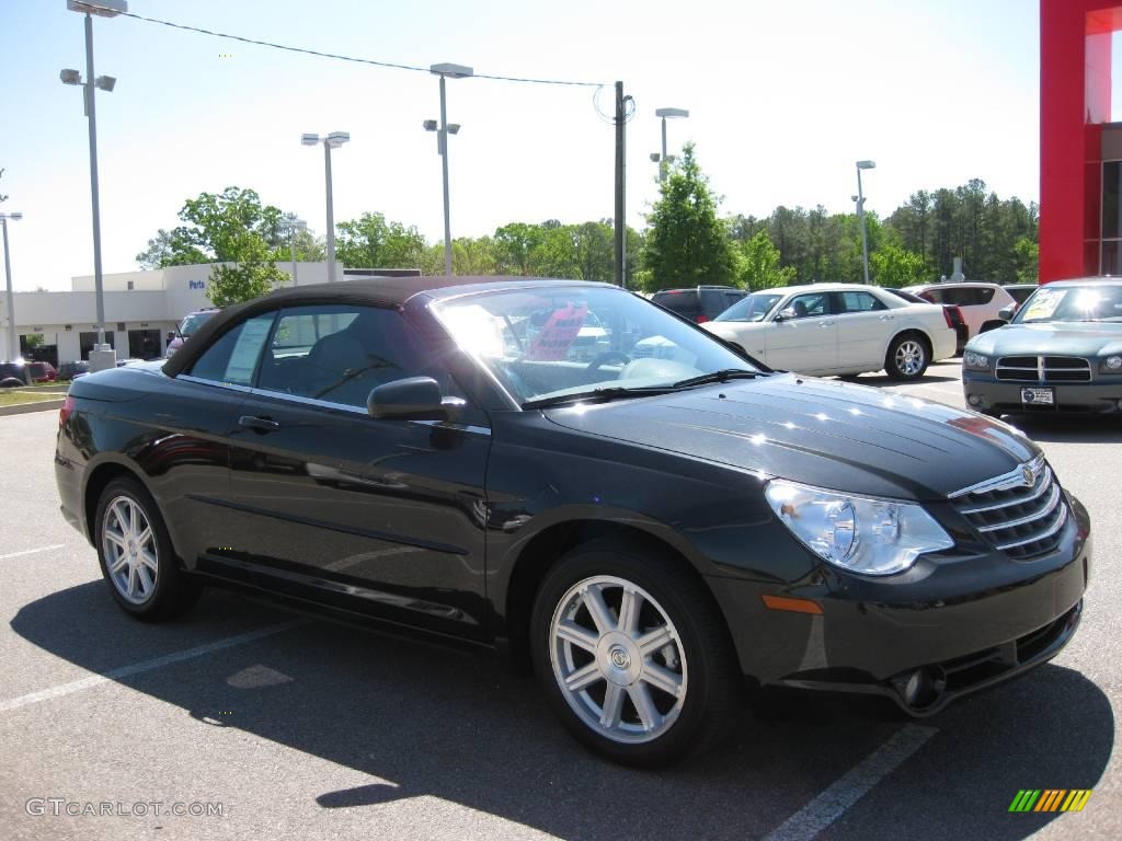 2008 Sebring Touring Convertible - Brilliant Black Crystal Pearl / Dark Slate Gray/Light Slate Gray photo #13