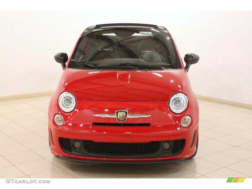 2013 500 c cabrio Abarth - Rosso (Red) / Abarth Nero/Nero (Black/Black) photo #3