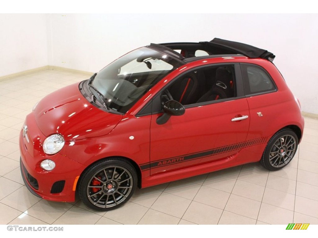 Rosso (Red) 2013 Fiat 500 c cabrio Abarth Exterior Photo #79465178