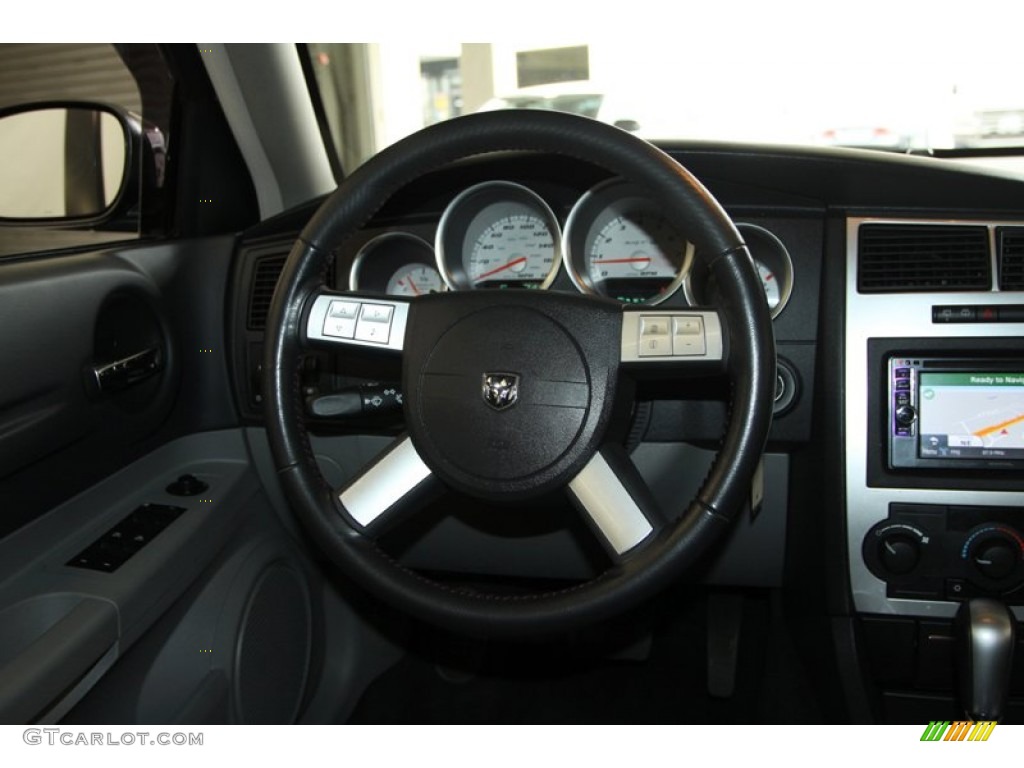 2006 Dodge Magnum SRT-8 Dark Slate Gray/Light Slate Gray Steering Wheel Photo #79465562