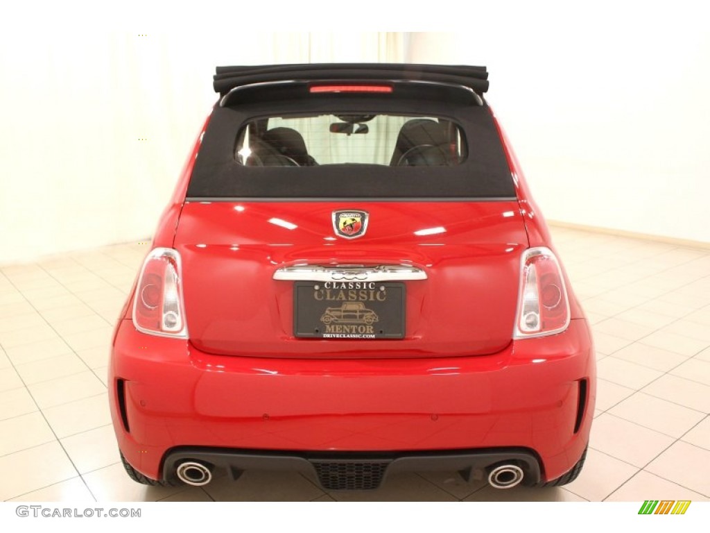 2013 500 c cabrio Abarth - Rosso (Red) / Abarth Nero/Nero (Black/Black) photo #30