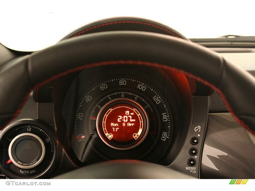 2013 500 Abarth - Grigio (Gray) / Abarth Nero/Nero (Black/Black) photo #14